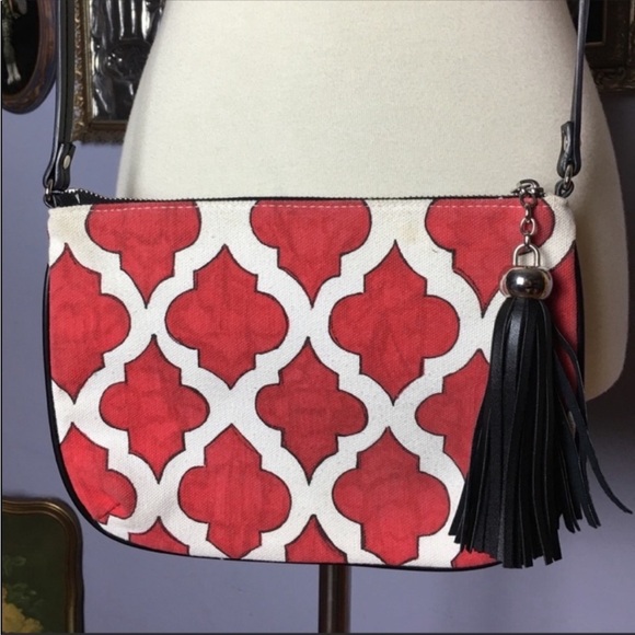 Brighton PAX Peace Dove Canvas Crossbody Purse - Picture 11 of 14